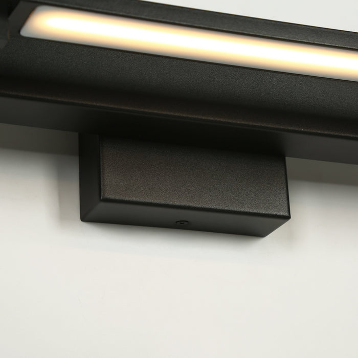 Povanl 1-Light Black Square Vanity Light
