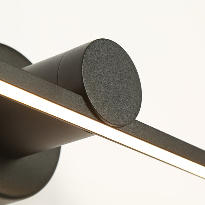 Povanl LED 1-Light 23.6" Black Linear Vanity Light