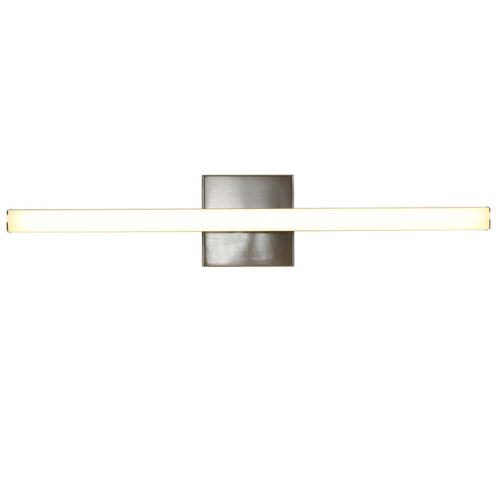 Povanl 1-Light Nickel Square Vanity Light