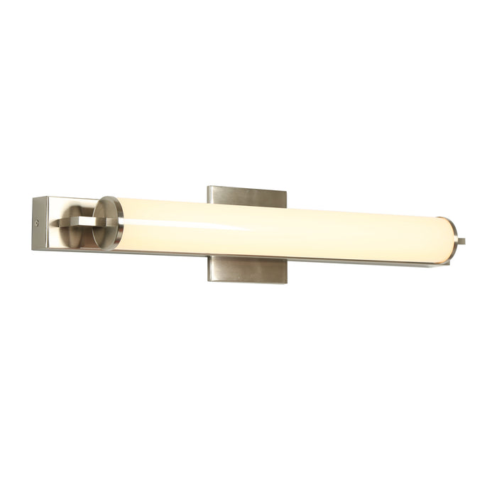 Povanl 1-Light Nickel Cylinder Wall Sconce
