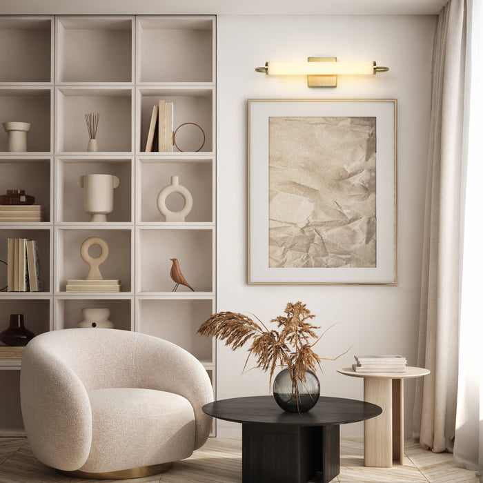 Povanl 1-Light Gold Cylinder Wall Sconce