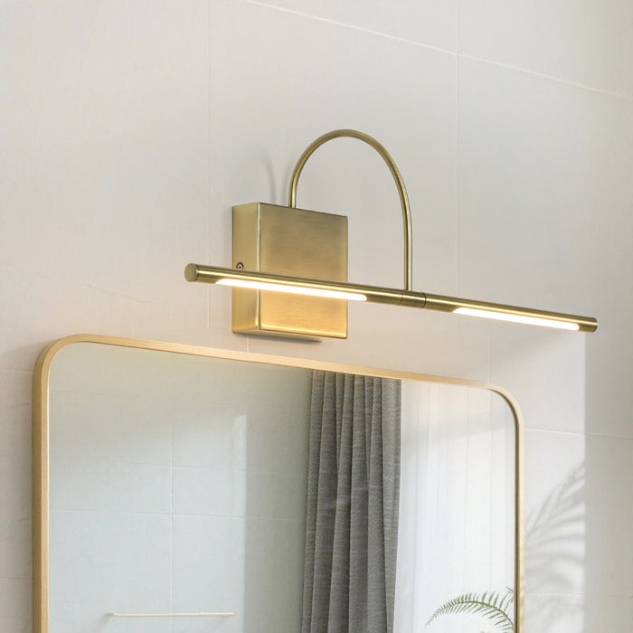 Lunova 2-Light Gold Picture Light Wall Sconce