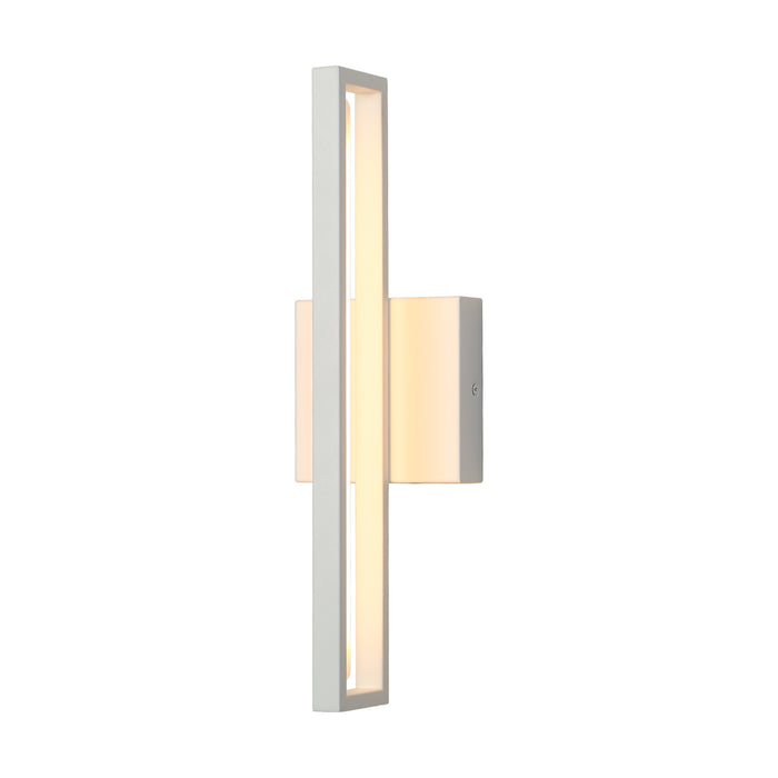Lunova 1-Light White Square Wall Sconce