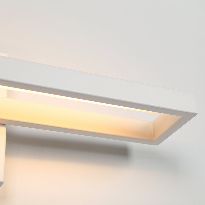 Lunova 1-Light White Square Wall Sconce