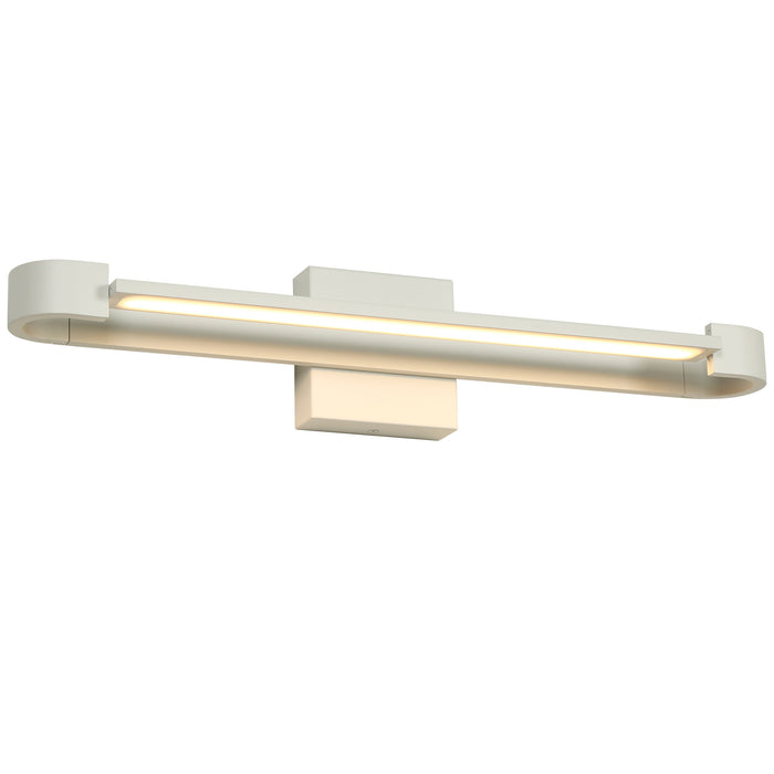 Lunova 1-Light White Square Vanity Light