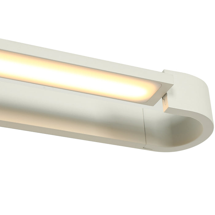 Lunova 1-Light White Square Vanity Light