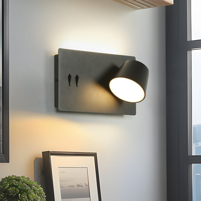 Lunova 2-Light Black Square Wall Sconce