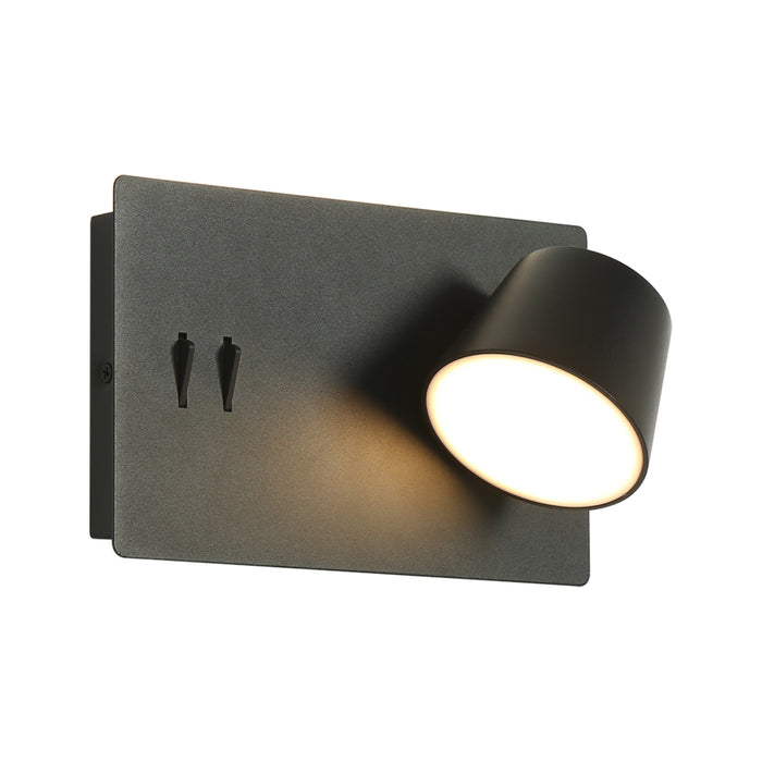 Lunova 2-Light Black Square Wall Sconce