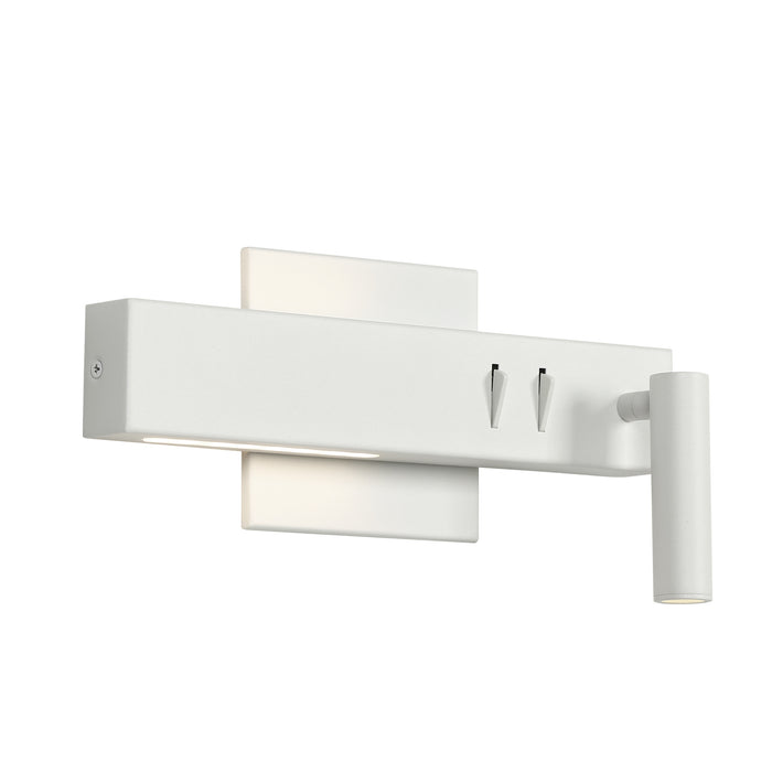Lunova 2-Light White Square Wall Sconce