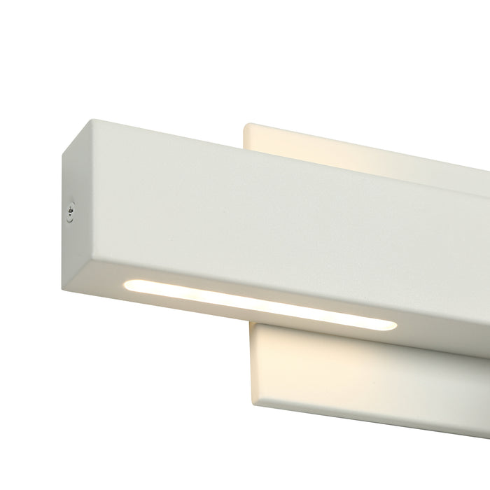 Lunova 2-Light White Square Wall Sconce