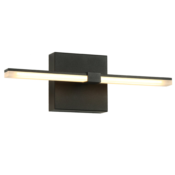 Lunova 1-Light Black Square Wall Sconce Vanity Light