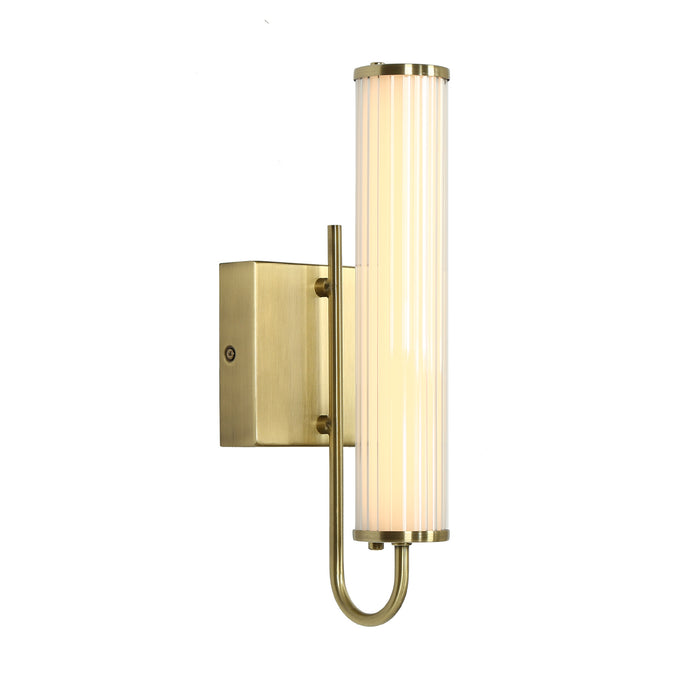 Lunova 1-Light Brass Cylinder Wall Sconce