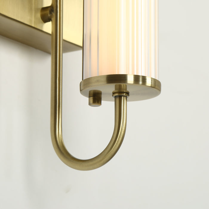 Lunova 1-Light Brass Cylinder Wall Sconce