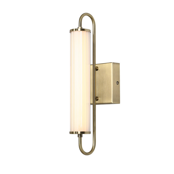 Lunova 1-Light Brass Vertical Cylinder Wall Sconce