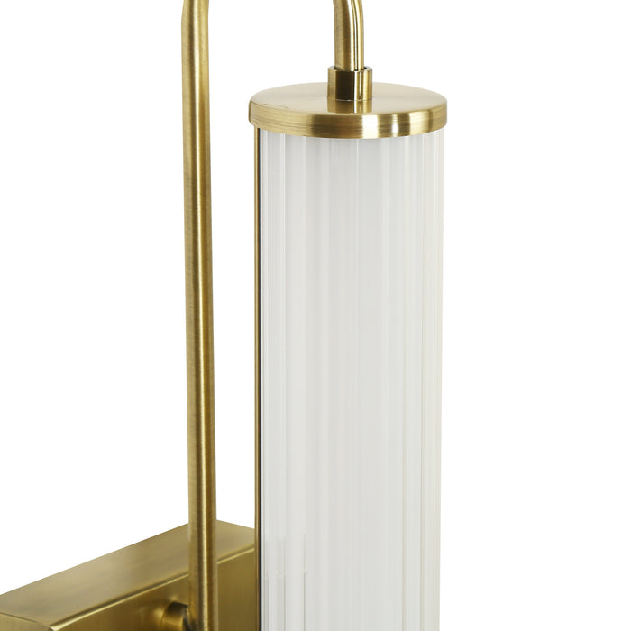 Lunova 1-Light Brass Slim Cylinder Wall Sconce