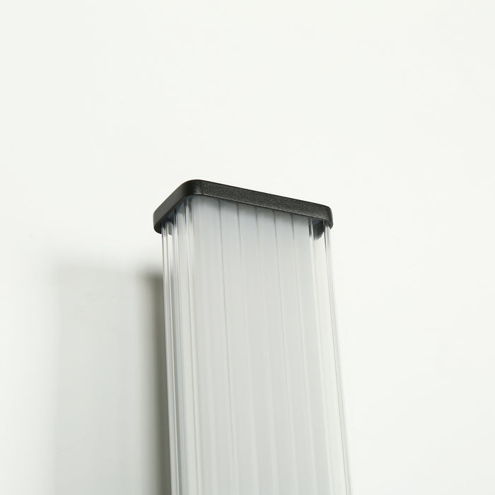 Lunova 1-Light Black Square Vertical Wall Sconce