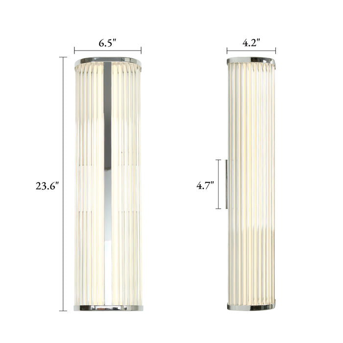 Lunova 1-Light Chrome Square Wall Sconce with Glass Shade