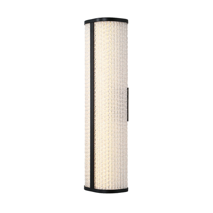 Lunova 1-Light Black Square Wall Sconce with Glass Shade