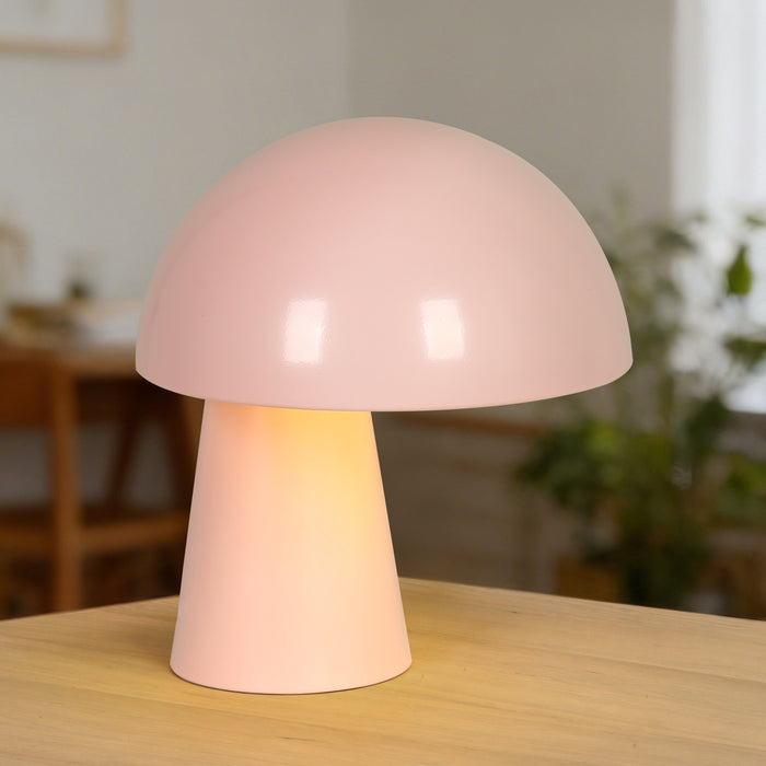 Solvian 1-Light Pink Mushroom Table Lamp