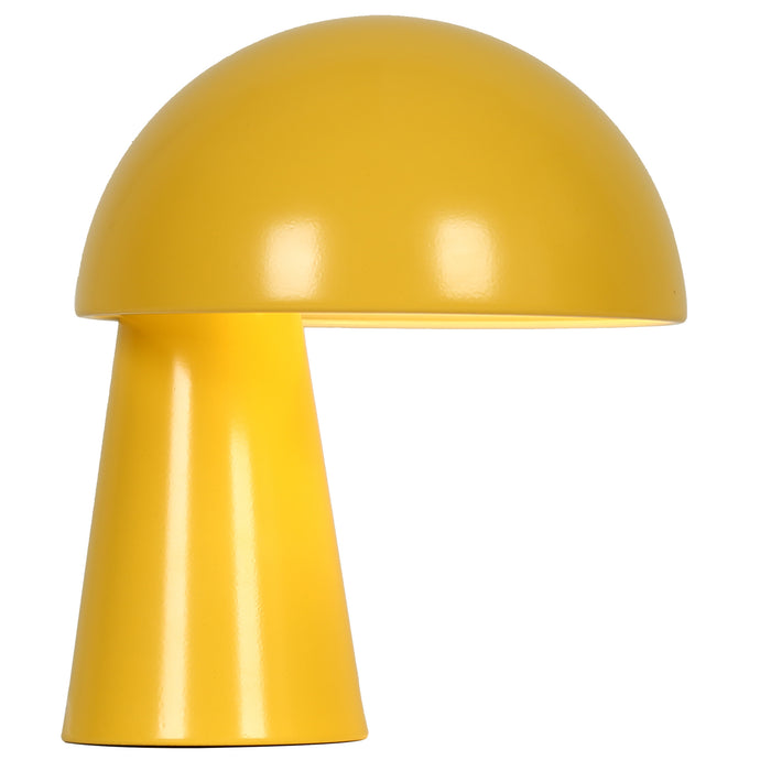 Solvian 1-Light Mustard Yellow Mushroom Table Lamp