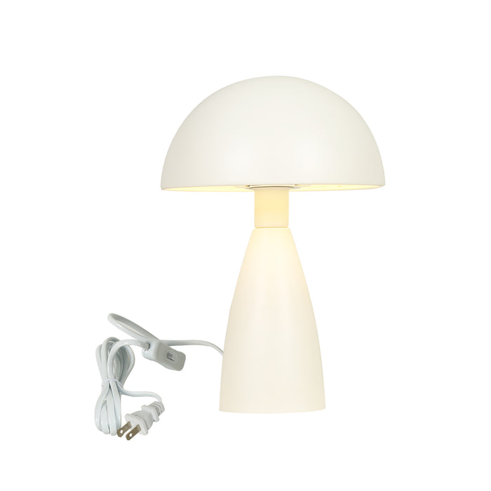 Solvian 1-Light Cream Dome Table Lamp