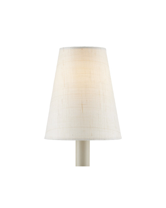 Ivory Fine Grasscloth Tapered Chandelier Shade
