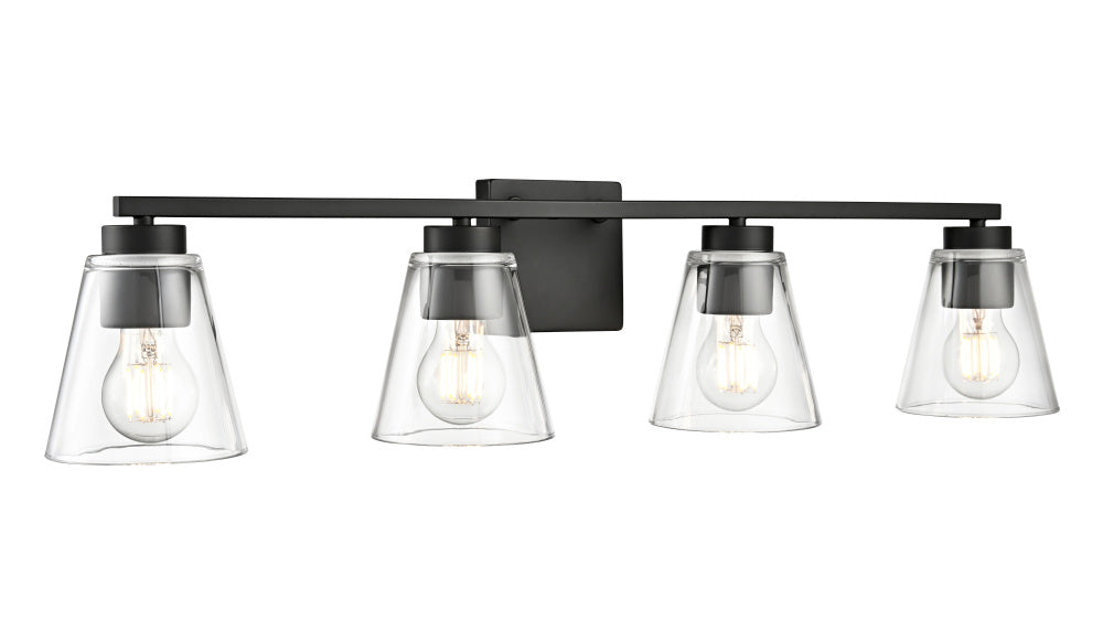 Strayhan 31" 4-Light Vanity - Matte Black