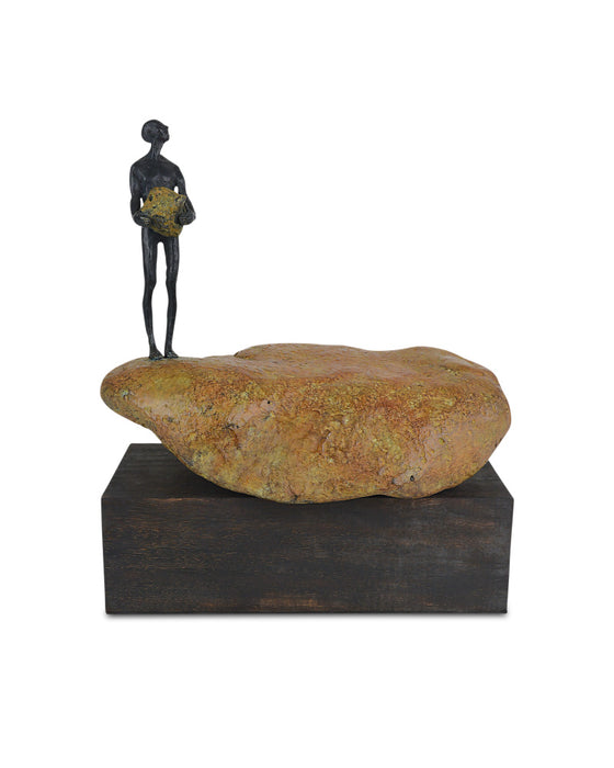 Man on Rock Small Bronze