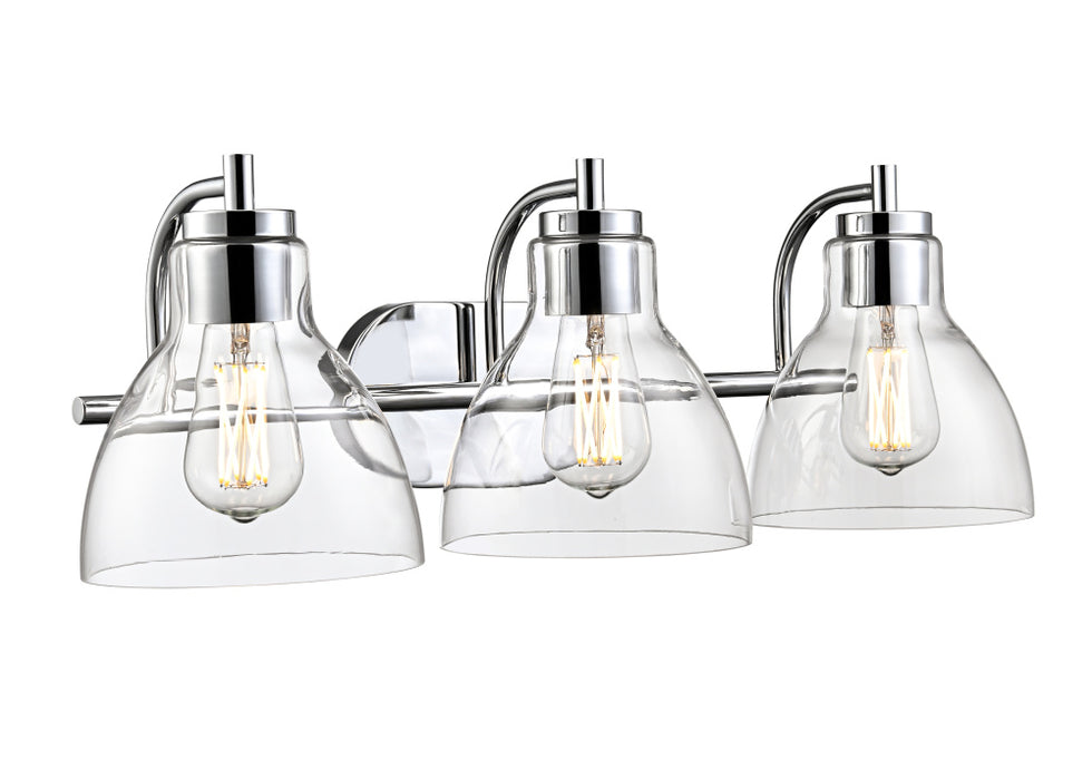 Knightsdale 25.25" 3-Light Vanity - Chrome