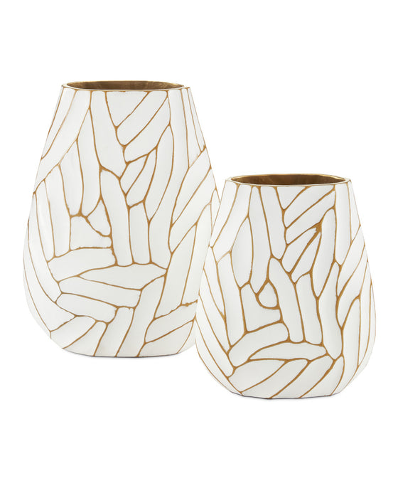 Anika White Vase Set of 2