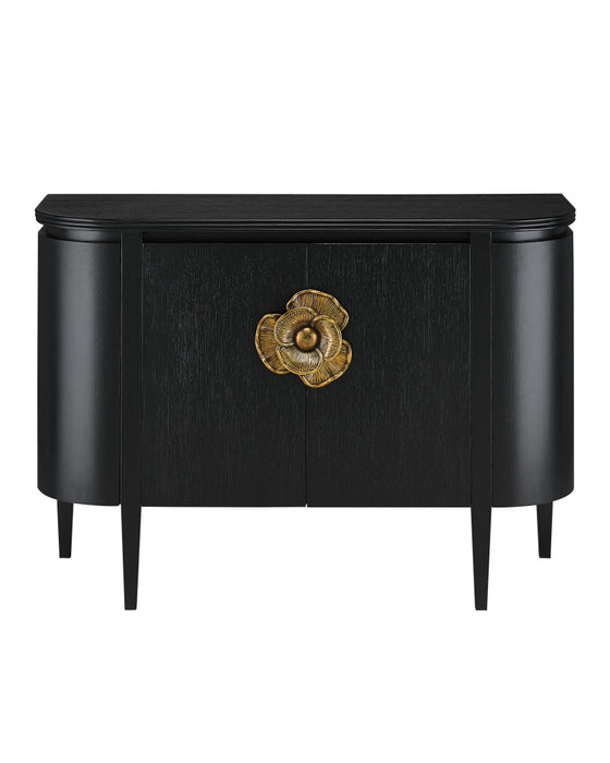 Briallen Black Demi-Lune Cabinet