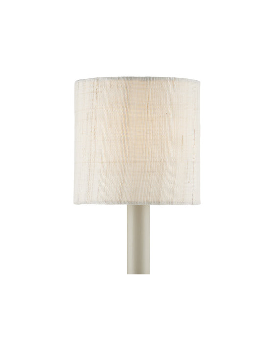 Ivory Fine Grasscloth Drum Chandelier Shade