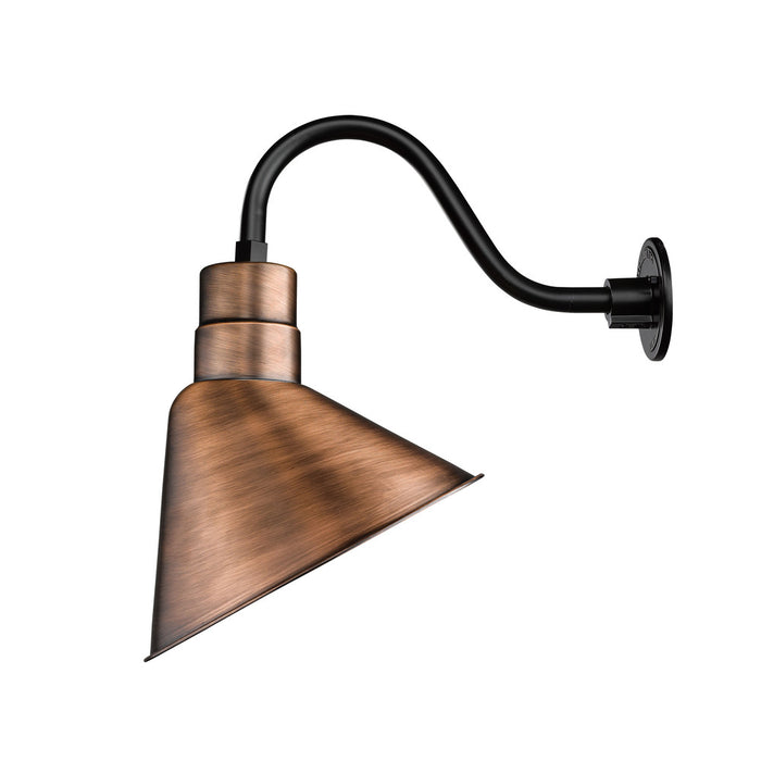 R Series 1-Light Angle Shade Natural Copper