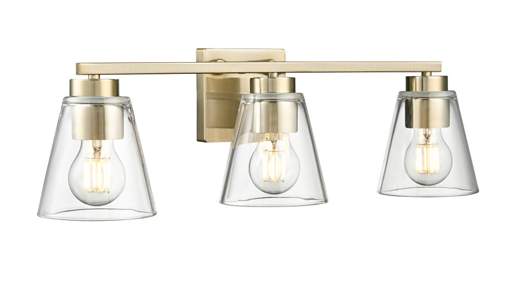 Strayhan 22" 3-Light Vanity - Modern Gold