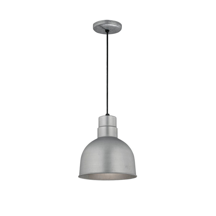 R Series 1-Light Cord Hung Deep Bowl Shade Galvanized