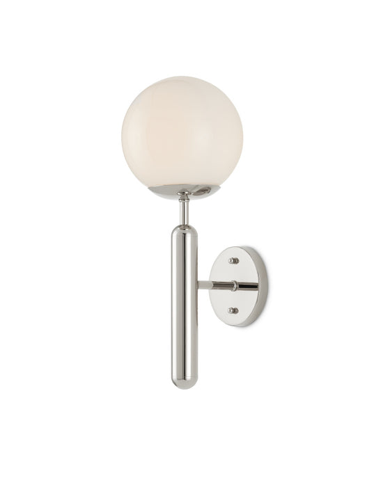 Barbican Single-Light Nickel Wall Sconce