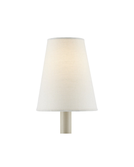 Off White Fine Grasscloth Tapered Chandelier Shade