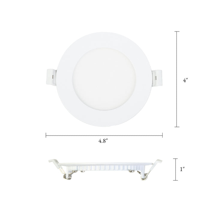 Glanzor Round LED Recessed Ceiling Light, Dimmable Downlight