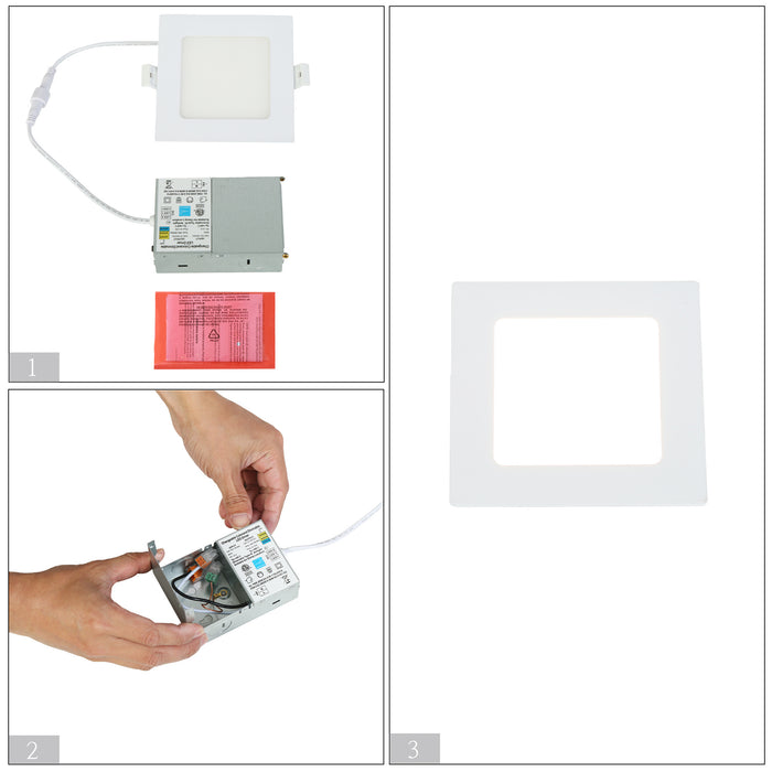 Lumetra 4-InSquare LED Recessed Downlight, 3CCT Selectable