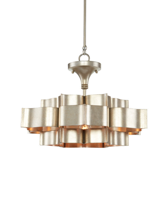 Grand Lotus Small Silver Chandelier