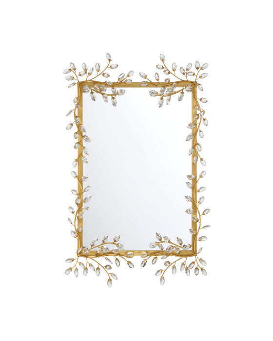 Forget-Me-Not Gold Rectangular Mirror