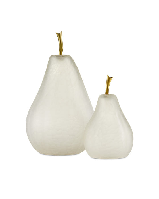 Glass Pear Set of 2