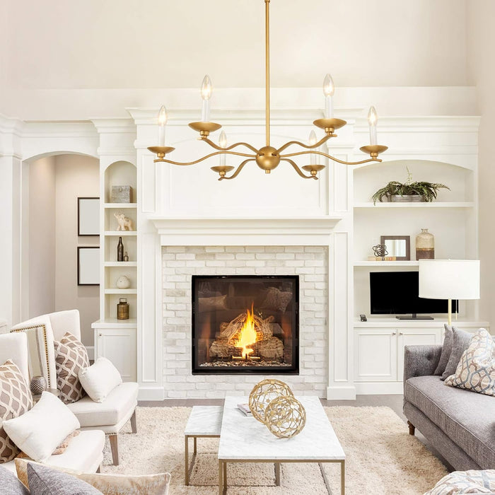Camisia 6-Light Gold Chandelier