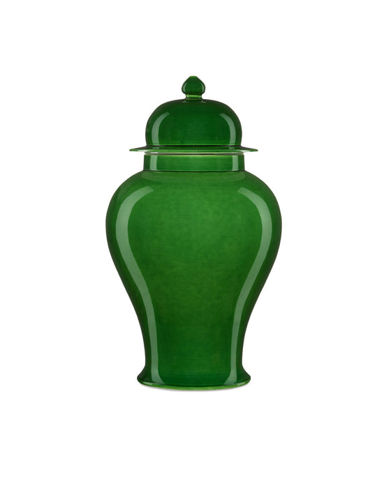 Imperial Green Large Temple Jar
