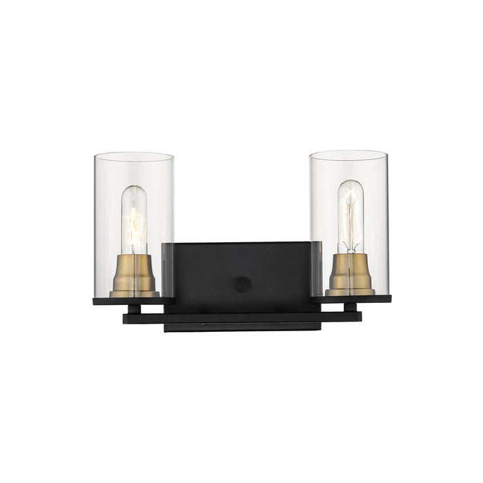 Pasadena 2-Light Vanity Matte Black/Heirloom Bronze