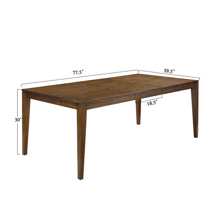 Tavlira Rustic Wooden Dining Table with Extendable Design