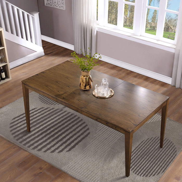 Tavlira Rustic Wooden Dining Table with Extendable Design