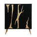 Black Gold Accent Cabinet with 2 Doors - Belles Lighting