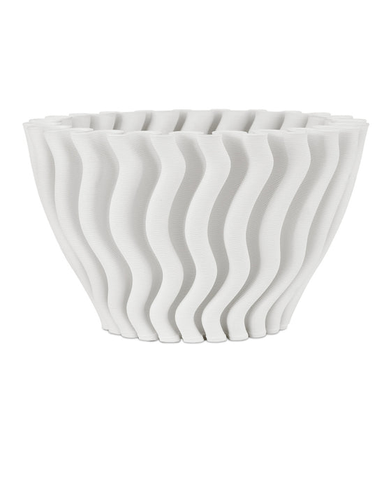 Ripple White Vase