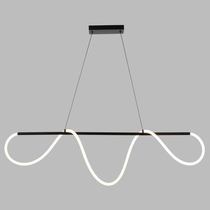 Bowman 59-in. W LED Linear Chandelier Matte Black
